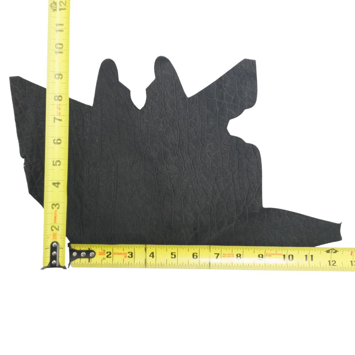 Genuine Hippo Project Pieces, 4-5 oz, 1-4 Sq Ft, Rough-out Black / < 1 Sq Ft / Hide 1 | The Leather Guy
