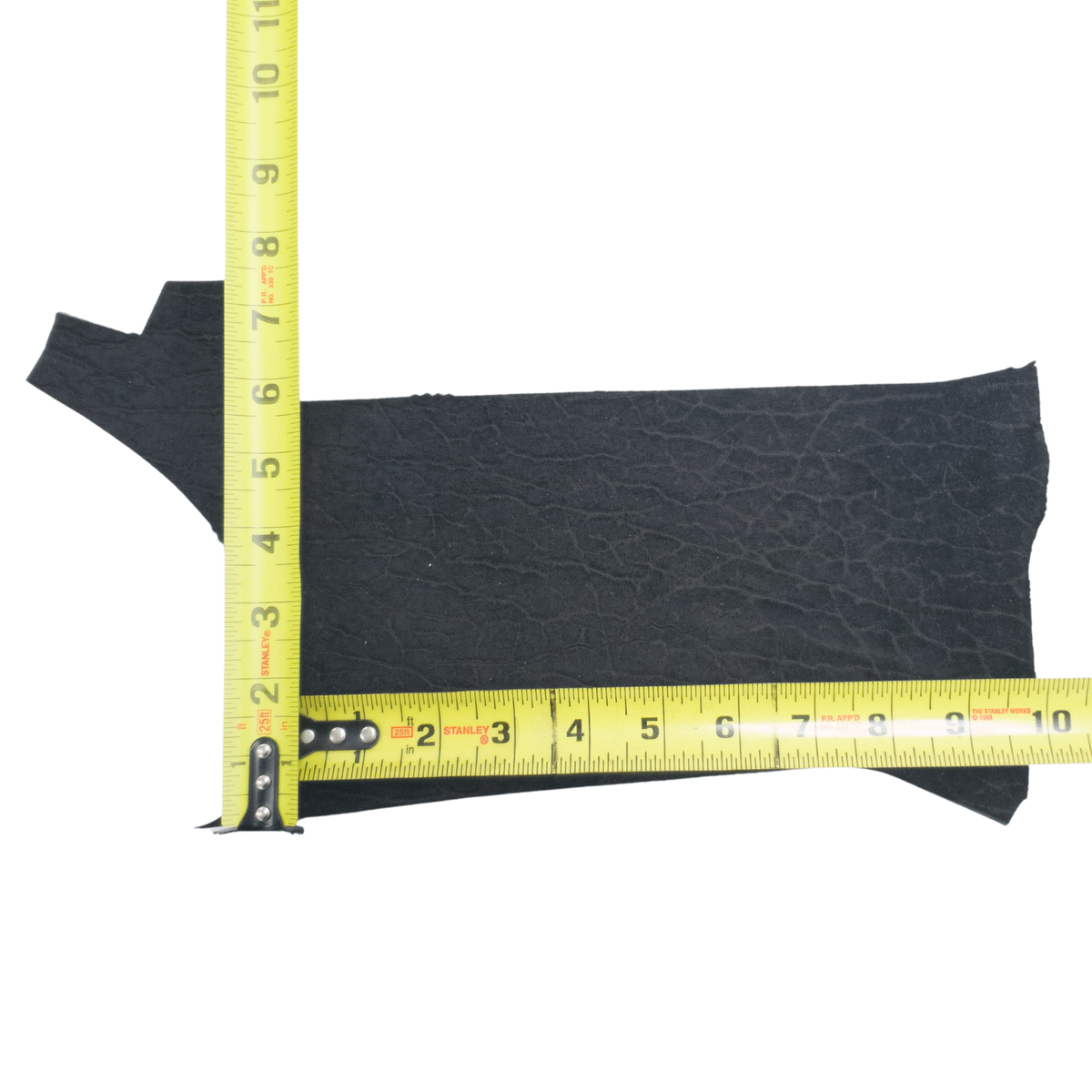 Genuine Hippo Project Pieces, 4-5 oz, 1-4 Sq Ft, Rough-out Black / < 1 Sq Ft / Hide 4 | The Leather Guy