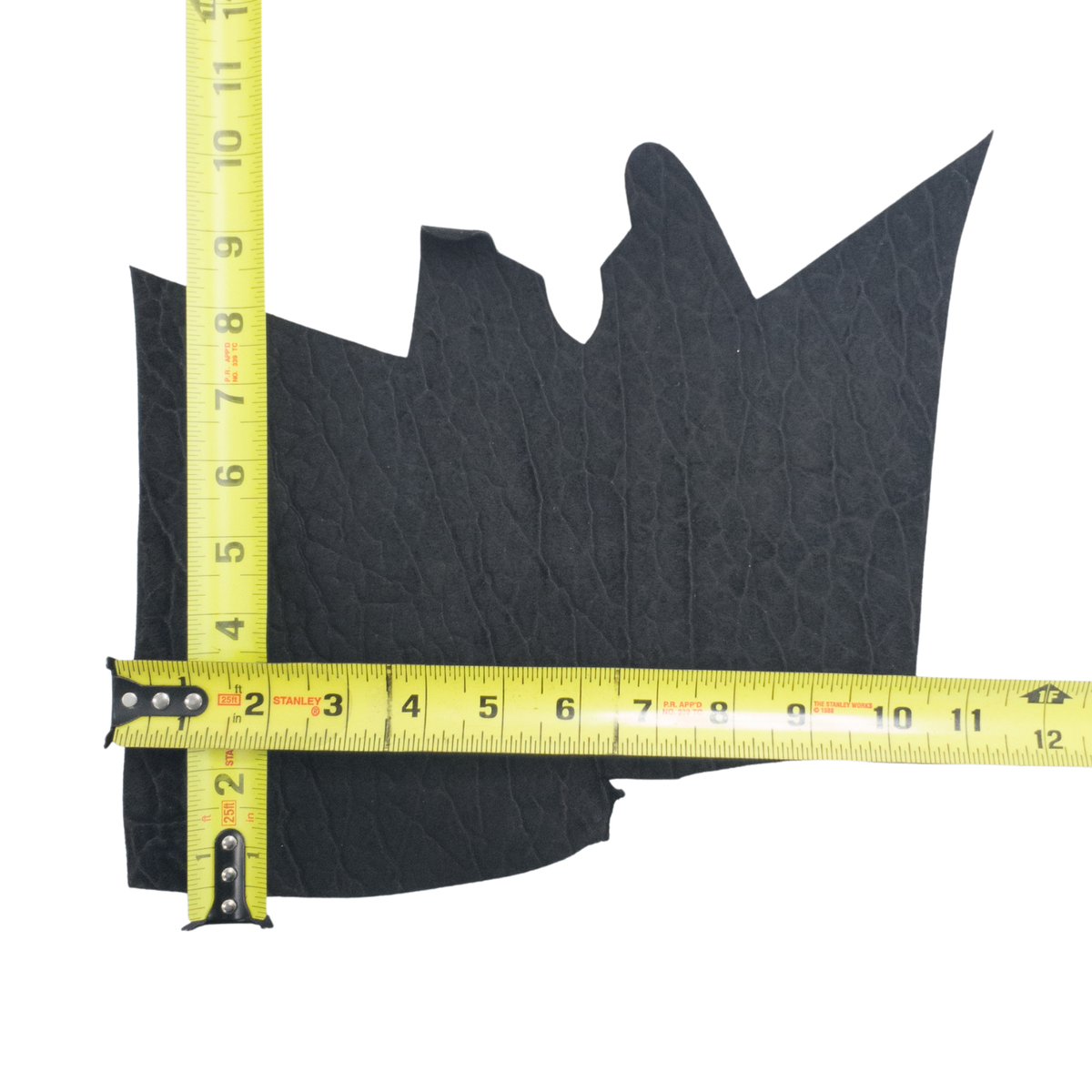 Genuine Hippo Project Pieces, 4-5 oz, 1-4 Sq Ft, Rough-out Black / < 1 Sq Ft / Hide 5 | The Leather Guy