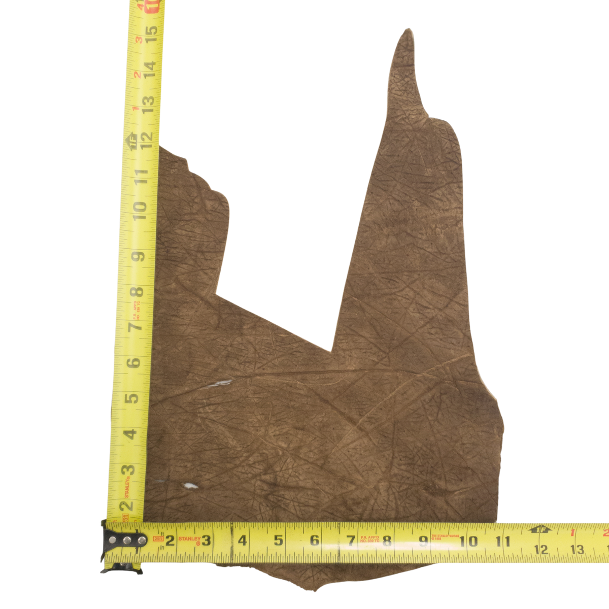 Genuine Hippo Project Pieces, 4-5 oz, 1-4 Sq Ft, Light Brown Suede / < 1 Sq Ft / Hide 1 | The Leather Guy
