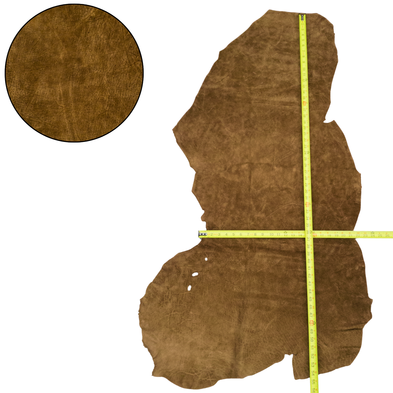 Medium Brown, 5-6 oz, 1-10 Sq Ft, Genuine Hippo Hides, 9.25 / Hide 1 | The Leather Guy