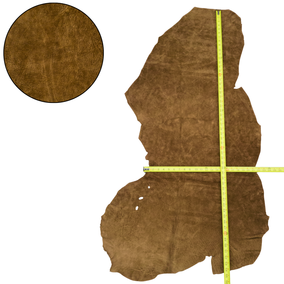 Medium Brown, 5-6 oz, 1-10 Sq Ft, Genuine Hippo Hides, 9.25 / Hide 1 | The Leather Guy