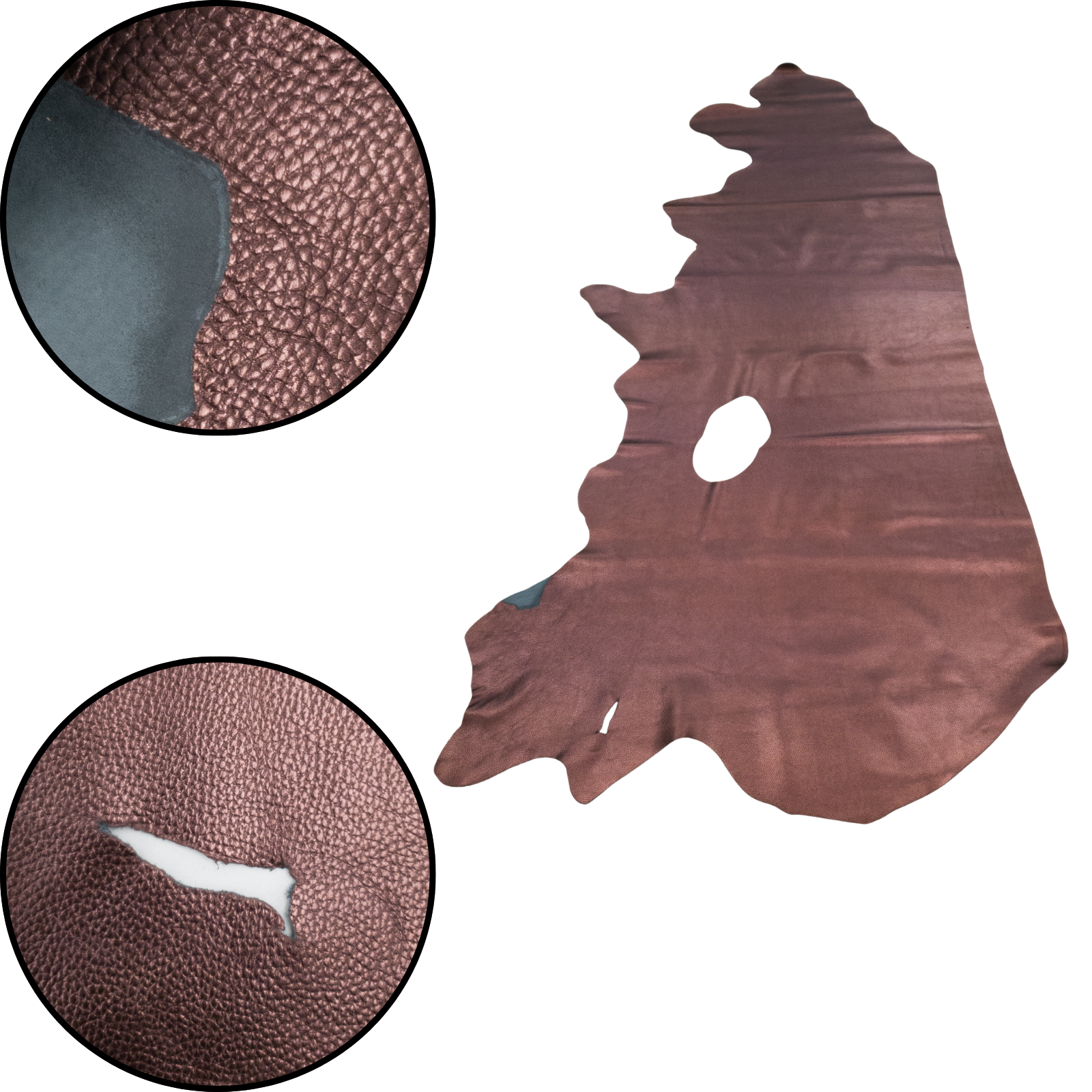 Tenacious Tourmaline, 2.5-3.5 oz Cow Sides, Metallic Jewelry Box, Side / Low-Grade 21-23 Sq Ft | The Leather Guy