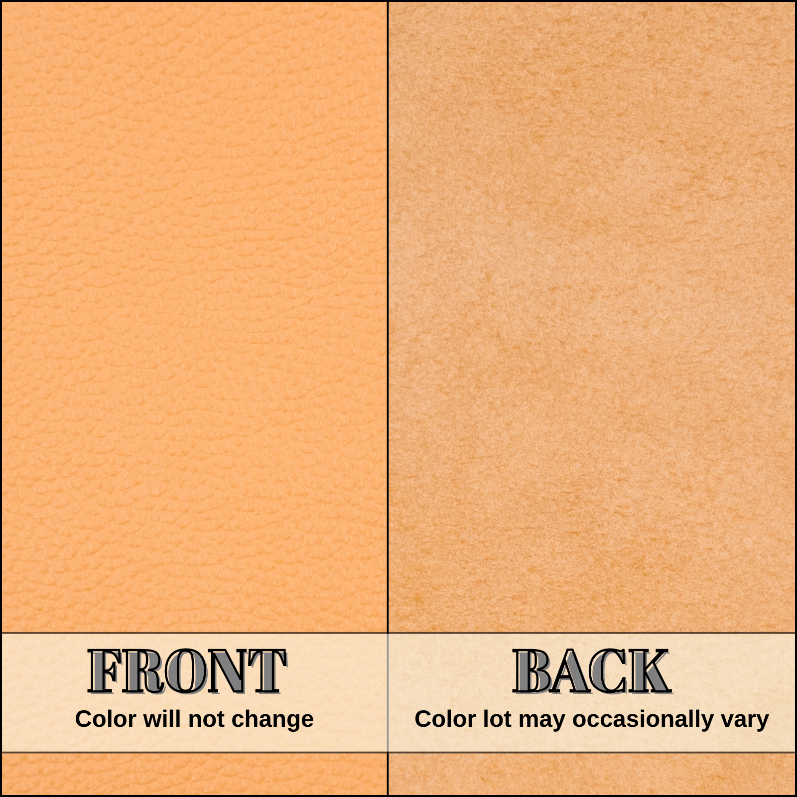 Melon Orange Cowhide Leather – Pebble Grain 3–4 oz | Savannah Sweet Melon, | The Leather Guy