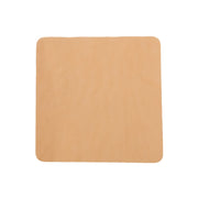 6 Pk Premium Coaster Set - Natural Veg Tan 9-10oz, Square | The Leather Guy