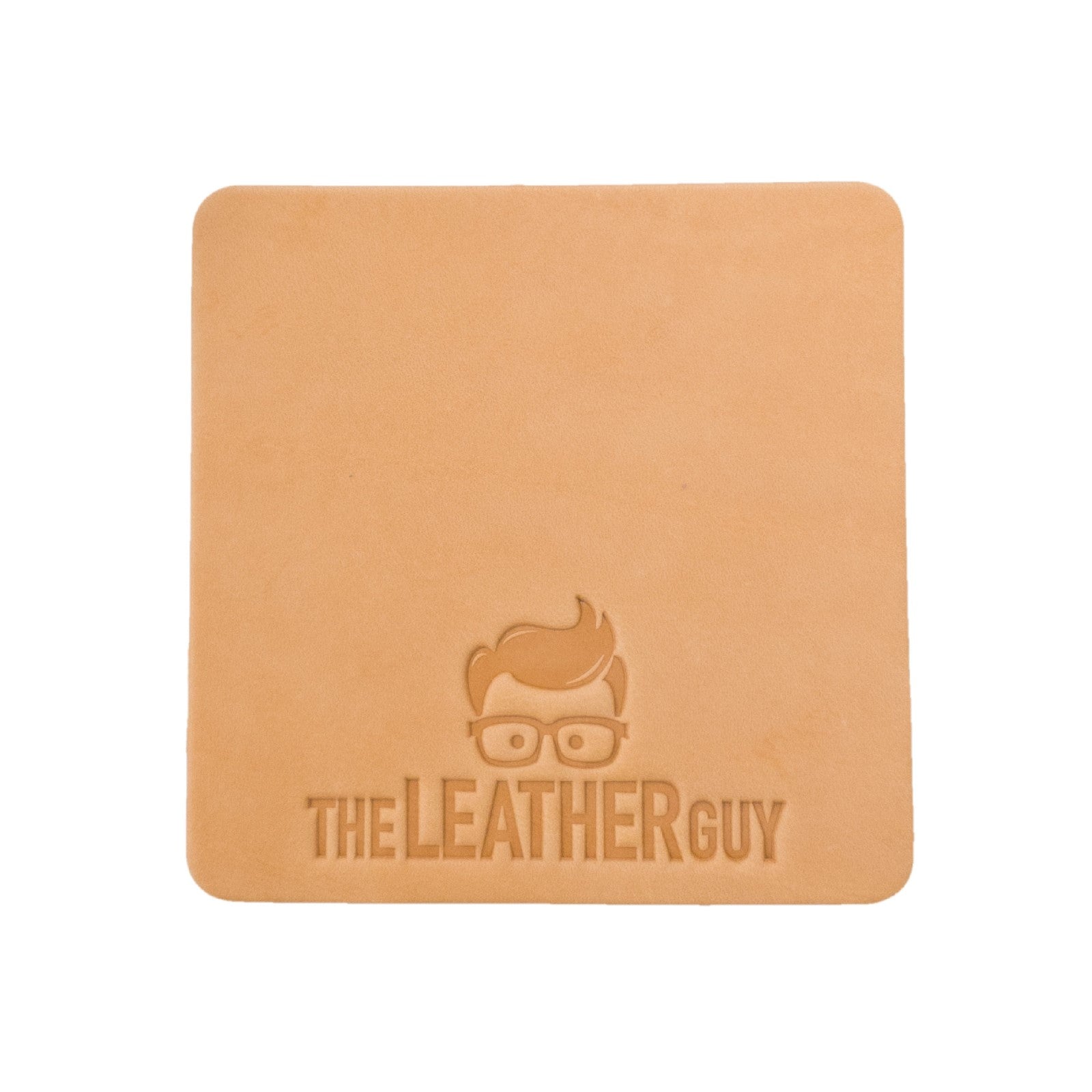 6 Pk Premium Coaster Set - Natural Veg Tan 9-10oz,  | The Leather Guy