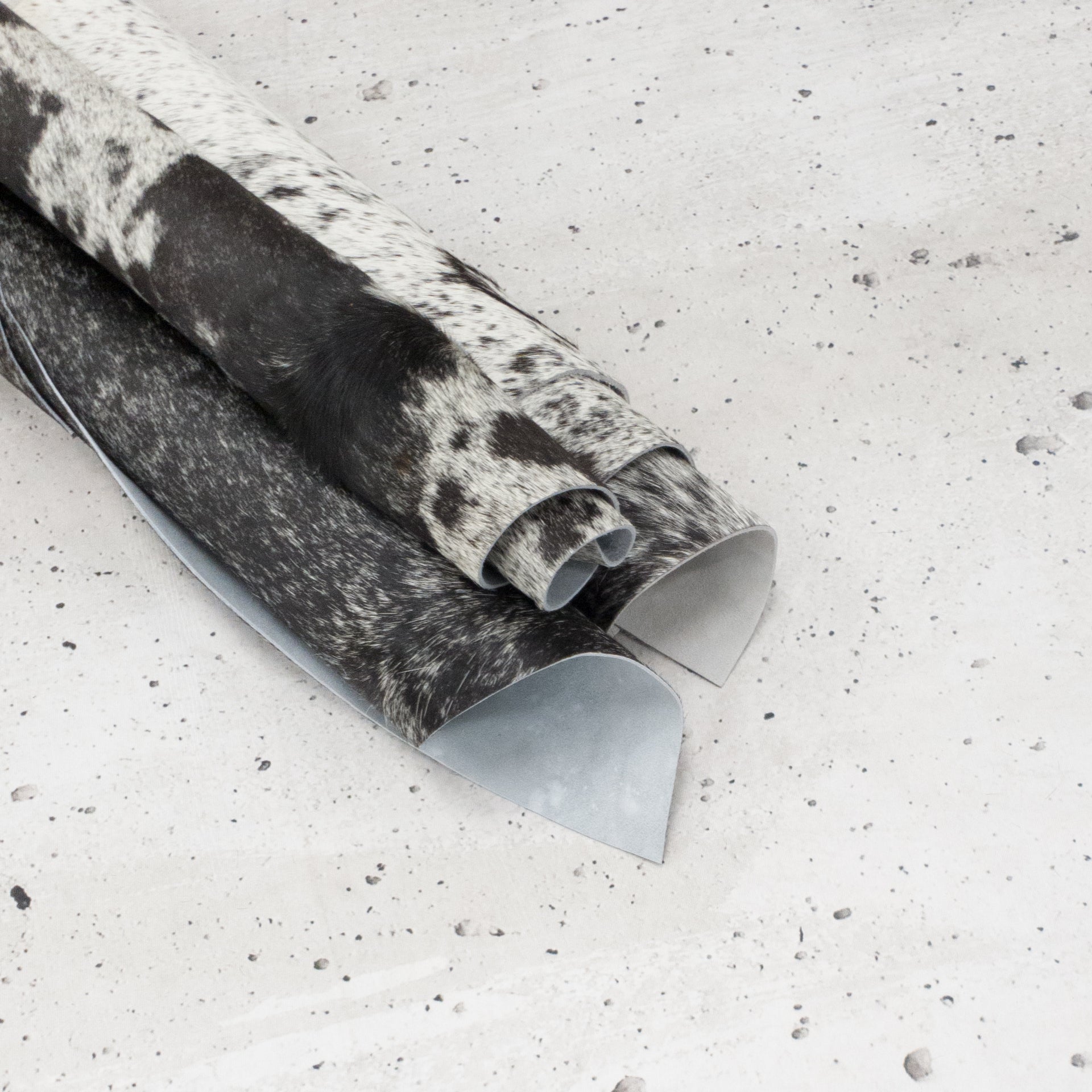 Spotted, 2-20 Sq Ft Hair-on Cowhide Project Pieces, | The Leather Guy