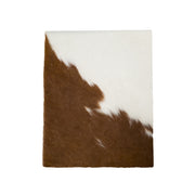 Bi Color Brown and Off White Hair on Cow Hide Pre-cuts, 8 x 10 | The Leather Guy