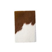Bi Color Brown and Off White Hair on Cow Hide Pre-cuts, 4 x 6 | The Leather Guy