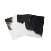 Bi-Color Black/Off White Hair on Pre-cuts, | The Leather Guy