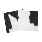 Bi-Color Black/Off White Hair on Pre-cuts, | The Leather Guy