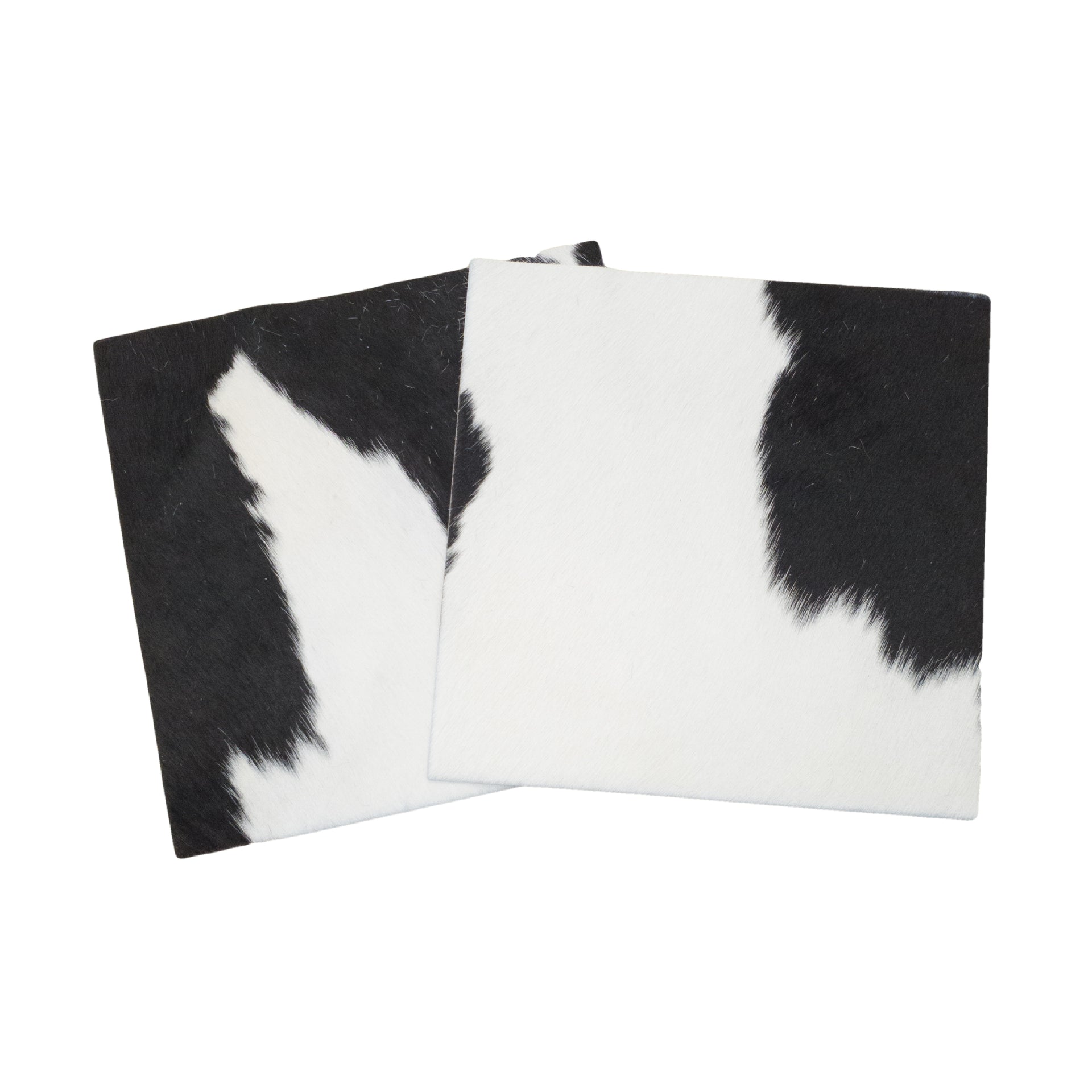 Bi-Color Black/Off White Hair on Pre-cuts, | The Leather Guy