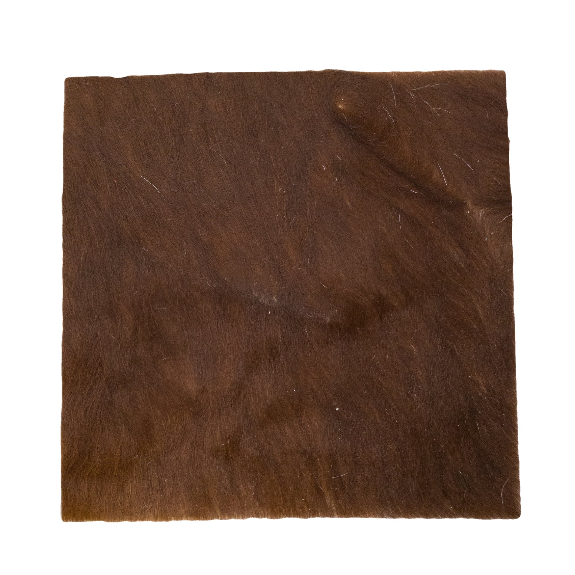 Solid Dark Brown, Hair on Cow Pre-cuts, 12 x 12 | The Leather Guy