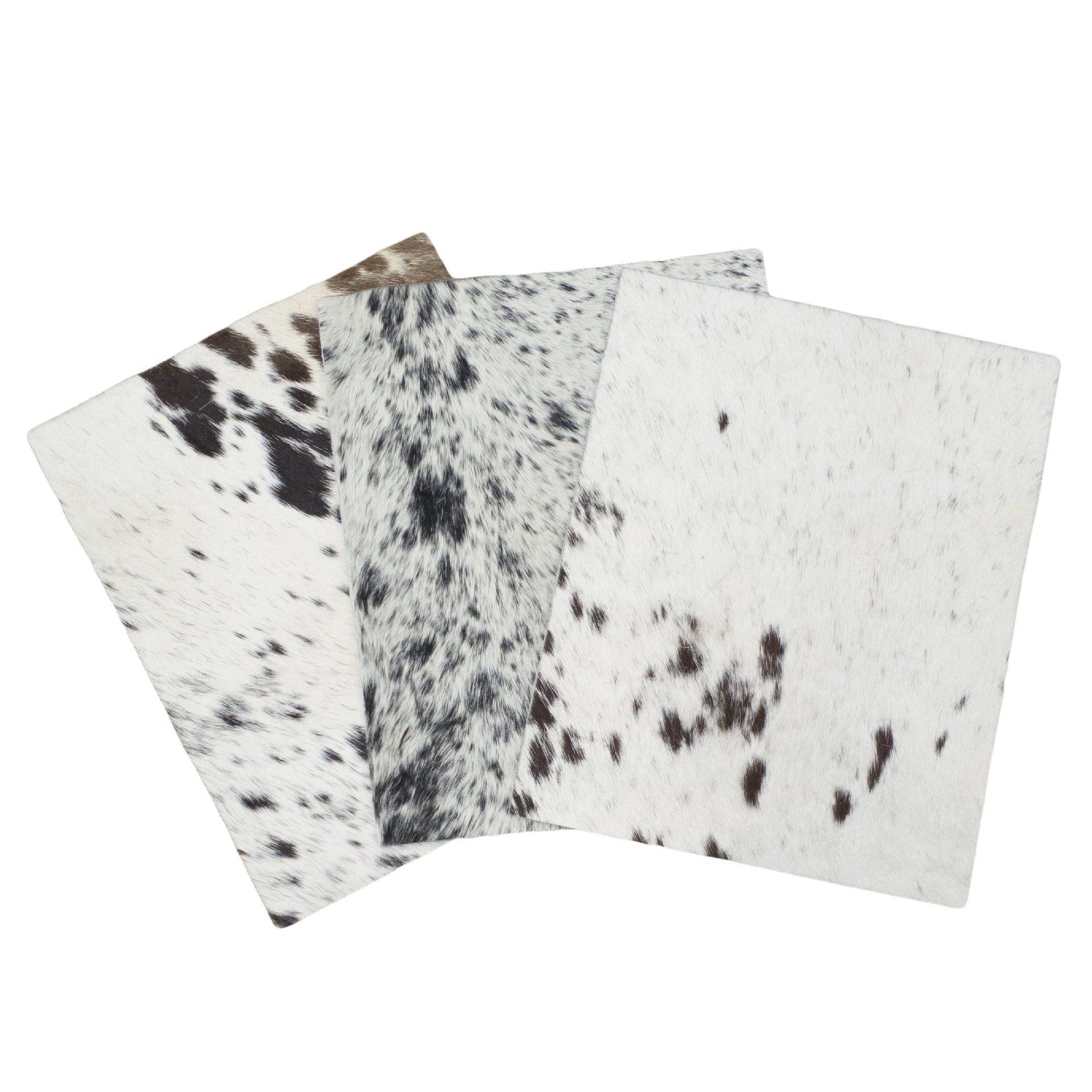 Heavy Spotted Black & Off-White Hair on Cow Hide Pre-Cuts – Genuine Cowhide, | The Leather Guy