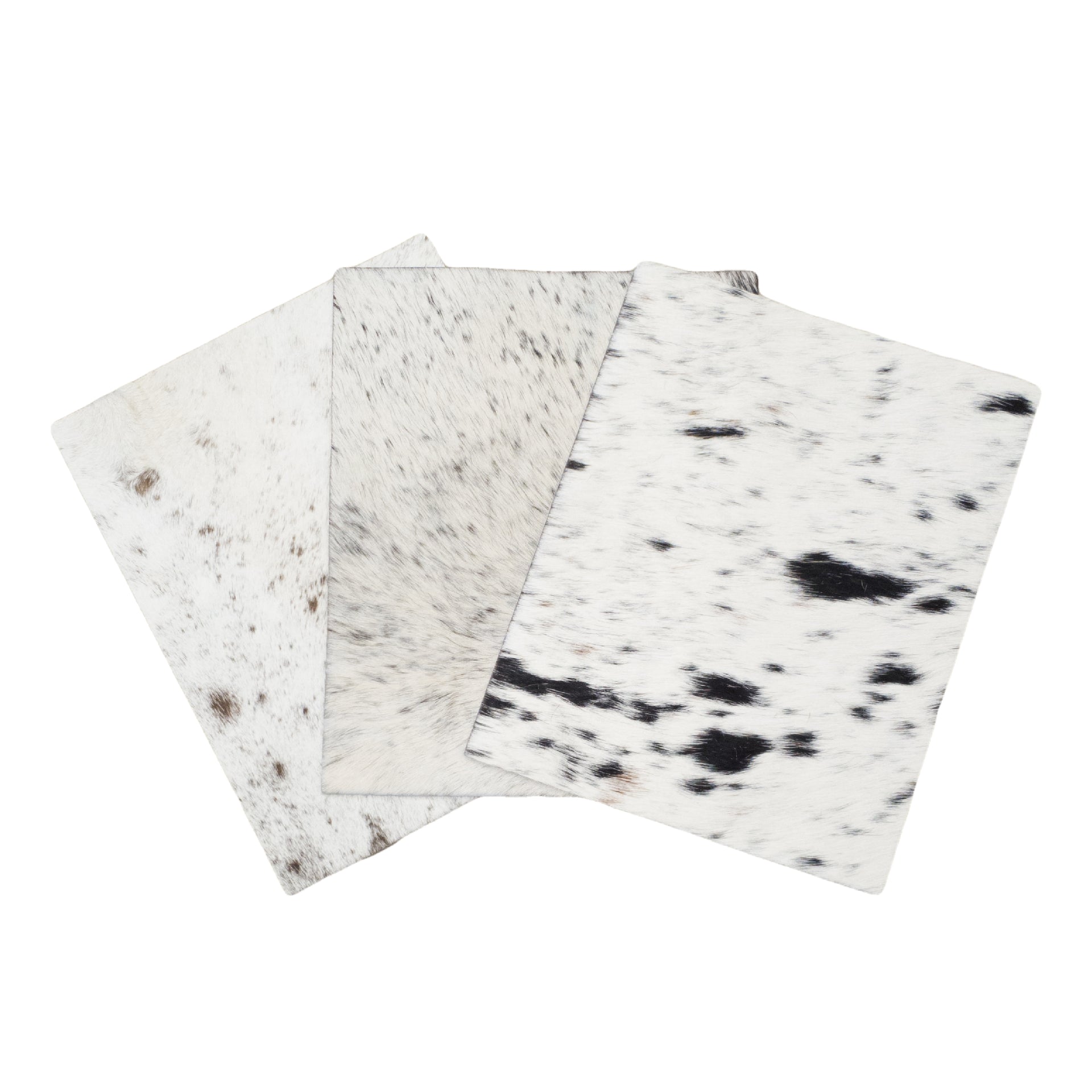 Light Spotted Black & Off-White Hair on Cow Hide Pre-Cuts – Genuine Cowhide, | The Leather Guy