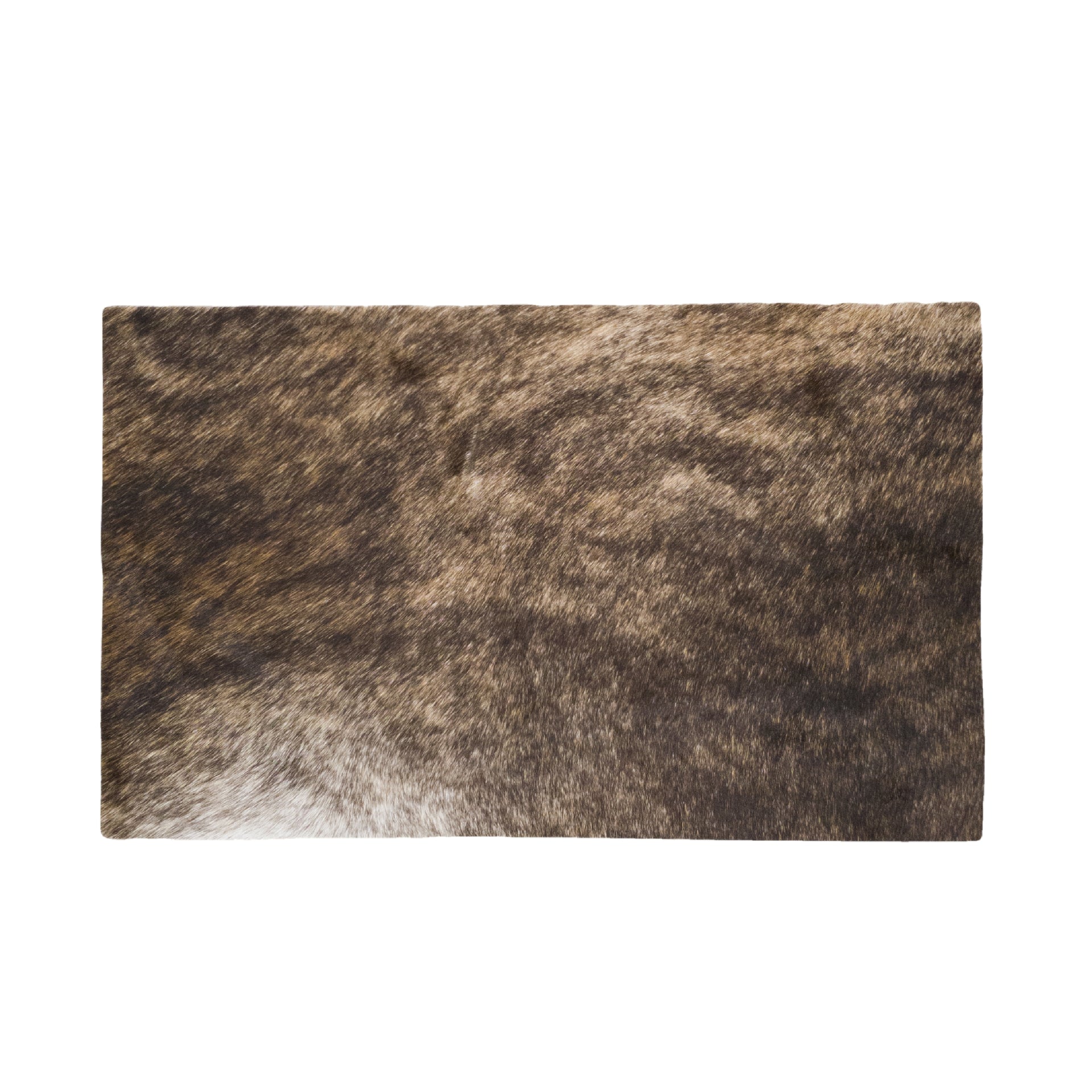 Dark Brindle Brown, Black, and Off-White Hair on Cow Hide Pre-cut, 20 x 12.25 | The Leather Guy