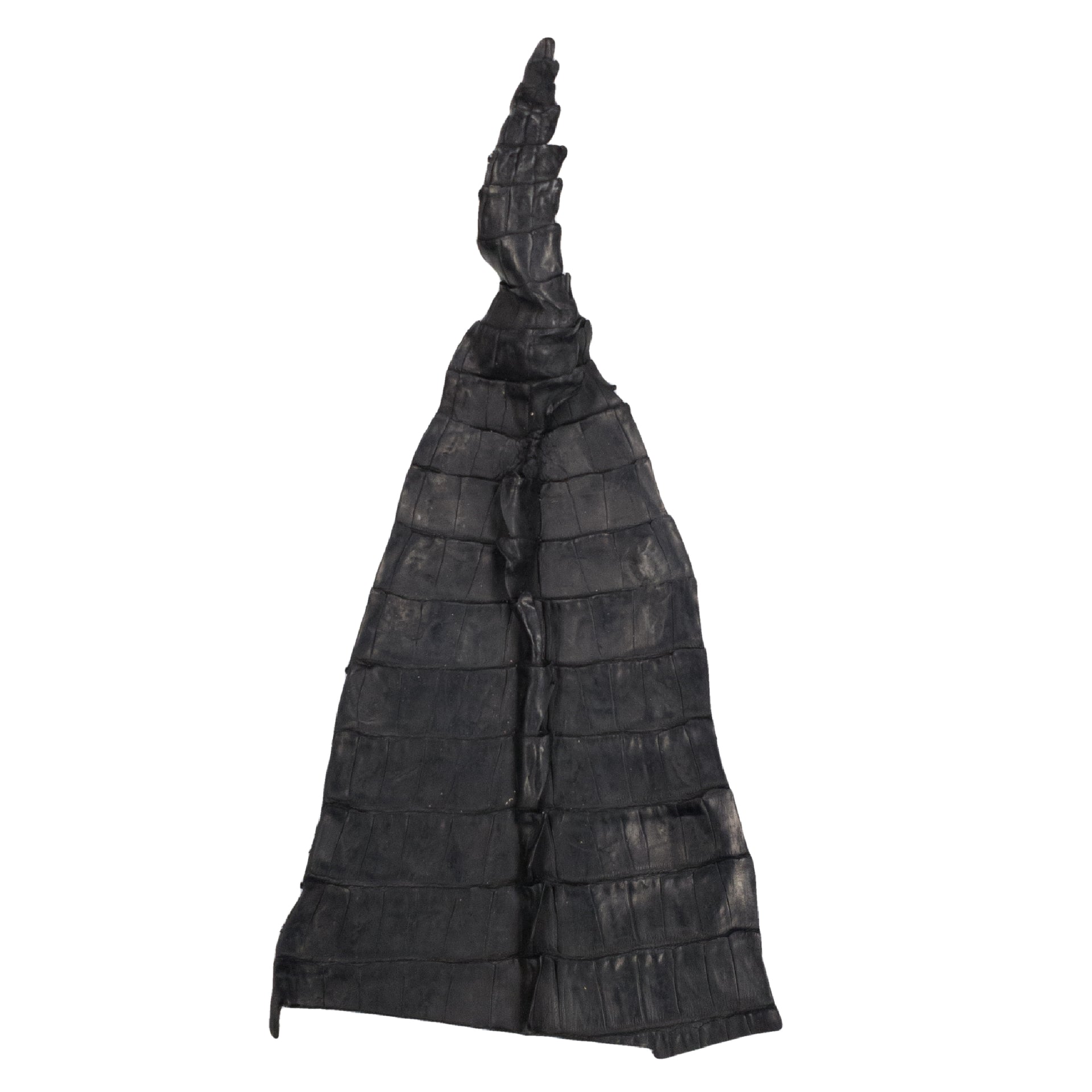 Partial Caiman Tails Various Colors Genuine Hide, Black | The Leather Guy