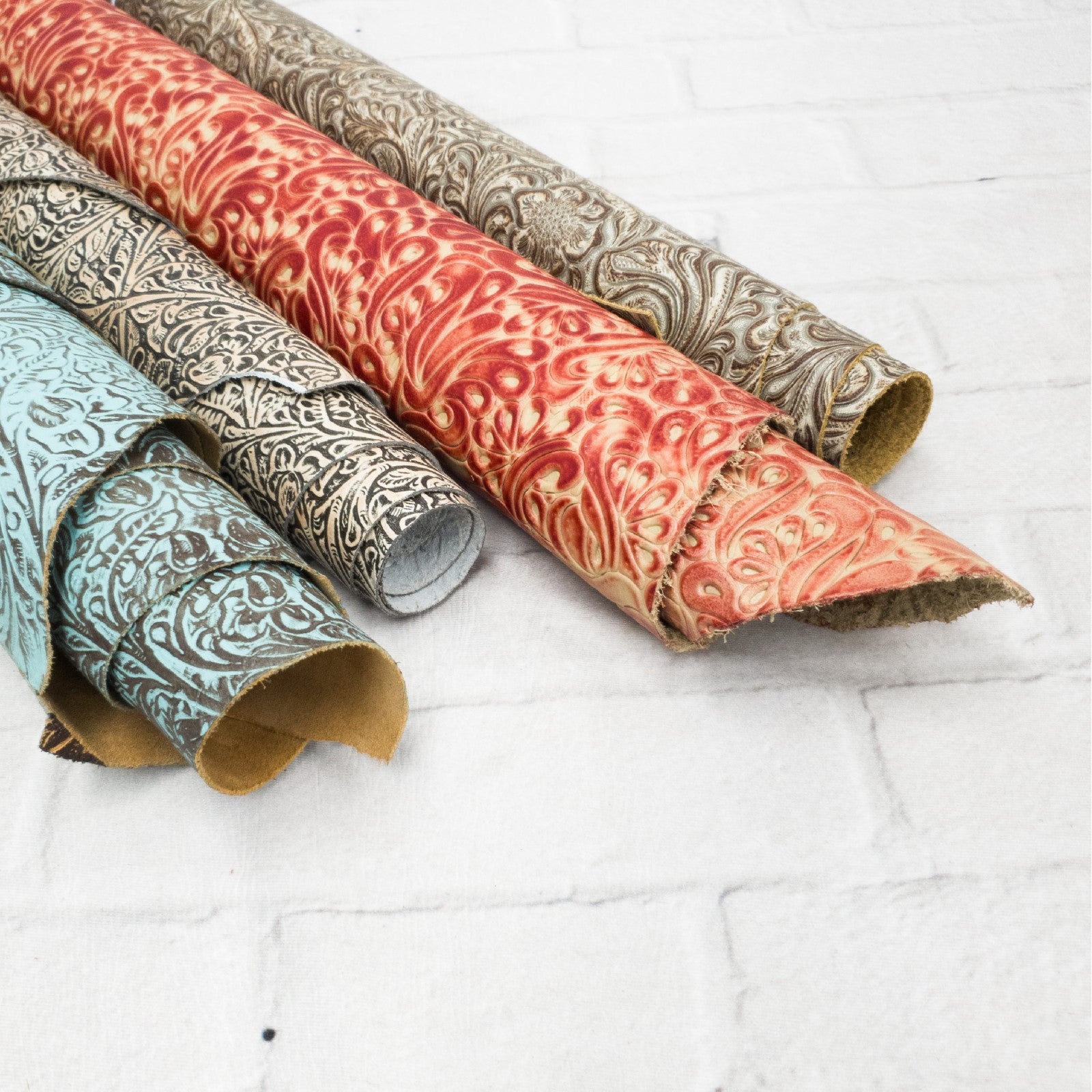 Fashion Embossed, 2-20 Sq Ft, Non-Stock Handbag Cowhide Sides and Project Pieces, | The Leather Guy