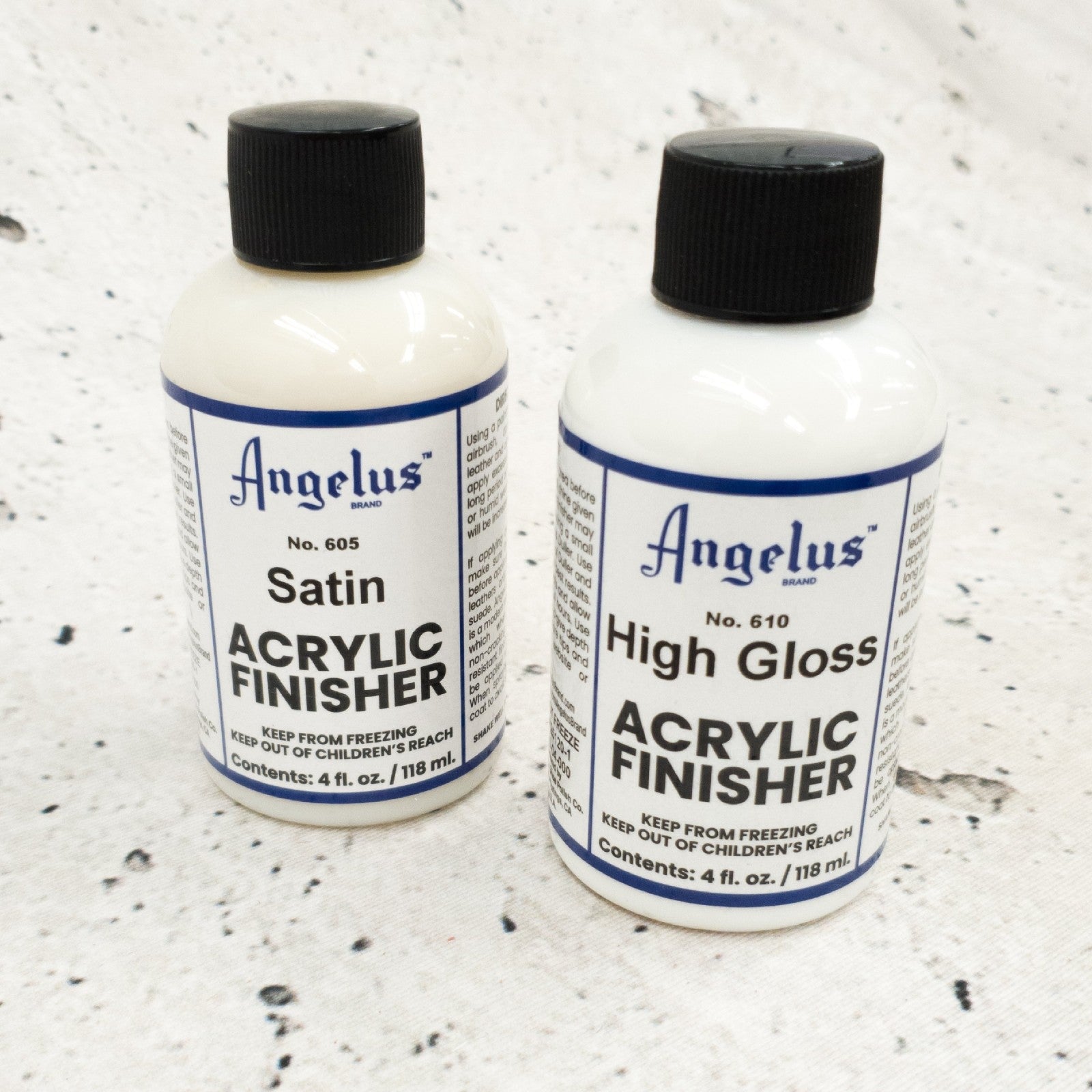 Angelus Brand Acrylic Leather Paint Finisher 4 oz, | The Leather Guy