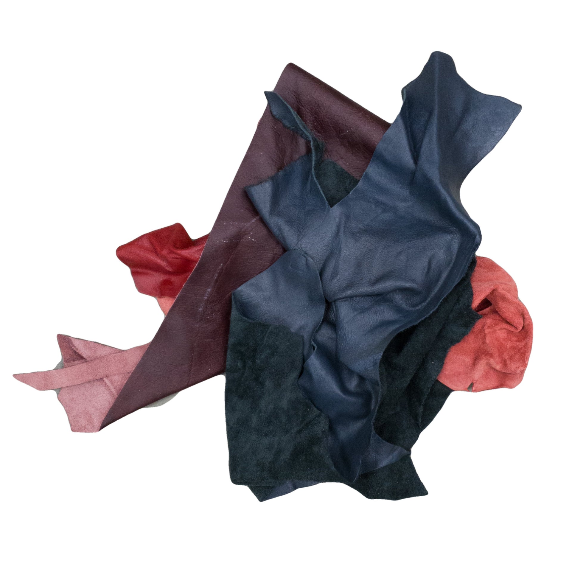 Upholstery Scrap Remnant Bags - 3-4 oz Color Mix, Colors / Large Pieces / 1 lb | The Leather Guy