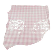 Spade Collection, Patent Cow Handbag Leather, Sides and Project Pieces, Small Pink Gingham / Project Piece (Bottom) / 6.5-7.5 Sq Ft | The Leather Guy