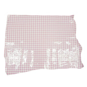 Spade Collection, Patent Cow Handbag Leather, Sides and Project Pieces, Large Pink Gingham / Project Piece (Middle) / 6.5-7.5 Sq Ft | The Leather Guy