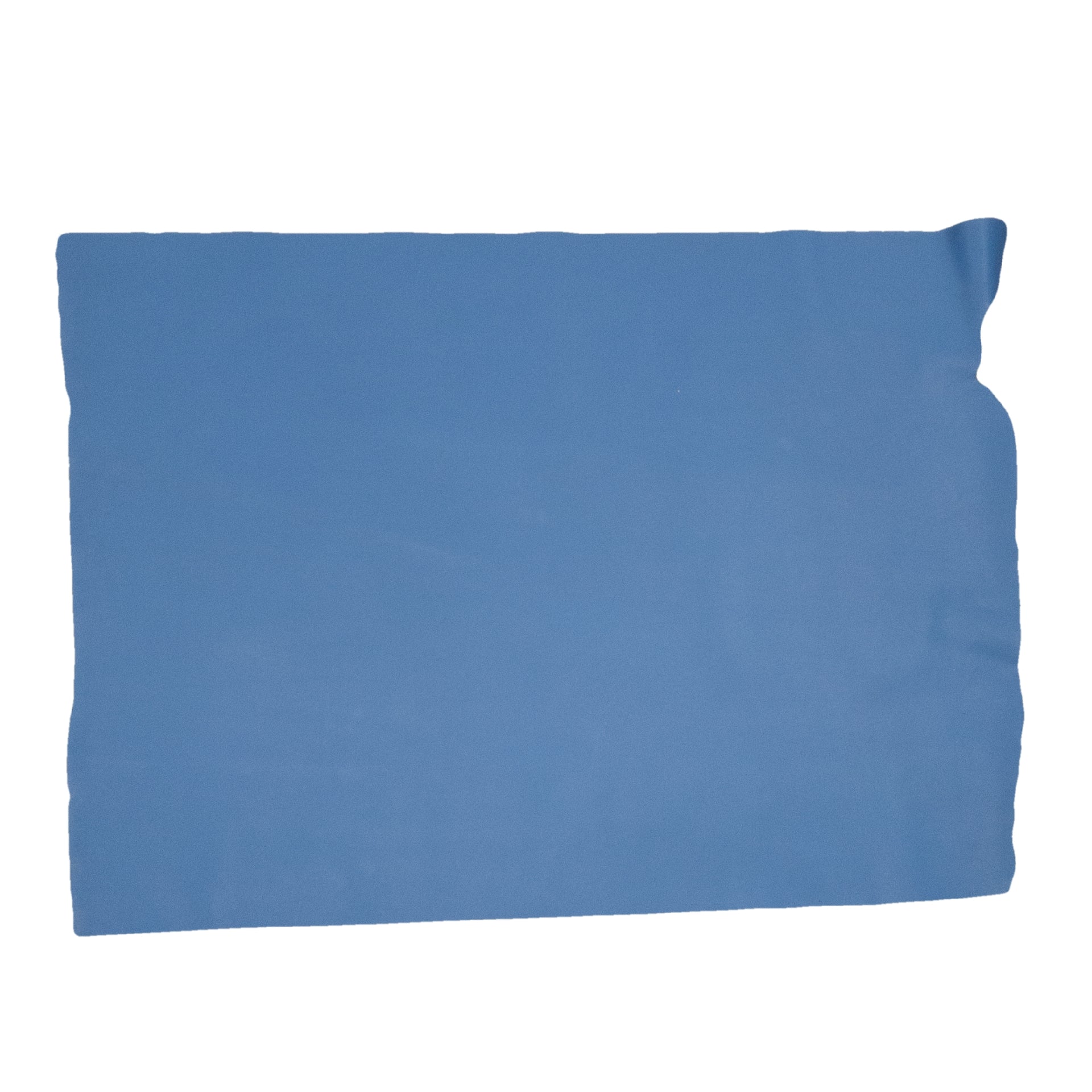 Solid Colors, Semi-Patent Cow Handbag Leather, Sides and Project Pieces, Satin Silent Blue / Project Piece (Middle) / 6.5-7.5 Sq Ft | The Leather Guy