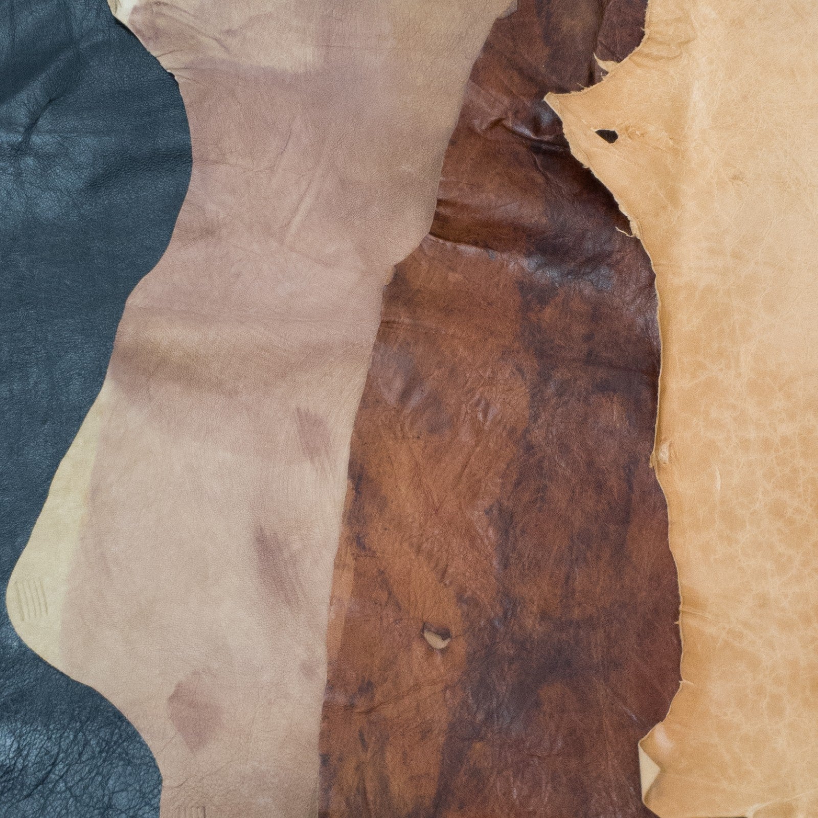 4pc Rustic Close Out Lamb Hide Bundle, 1.5-3 oz, 20-29 / 9 | The Leather Guy