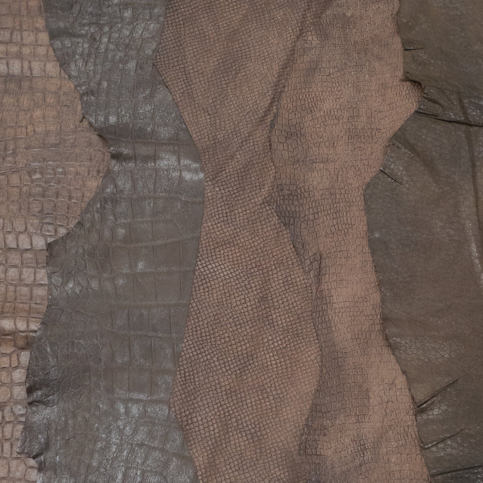 Brown Animal Embossed Lamb, 4-9 Sq Ft, 1-3 oz,, Medium to Dark Brown / 4-6 Sq Ft | The Leather Guy