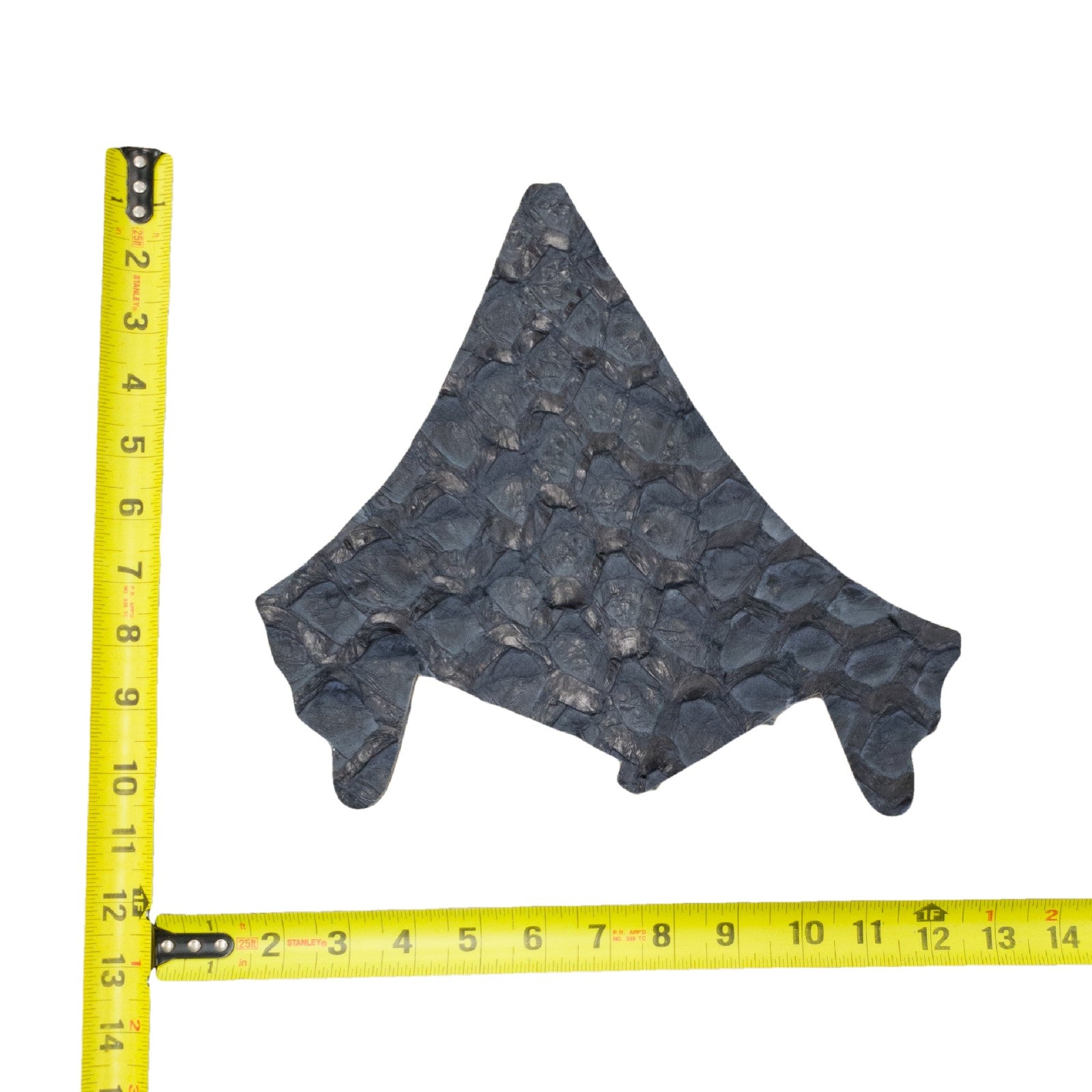 Pirarucu Amazon Bass Leather, Under 1 - 1 Sq Ft Project Pieces, Deep Blue / Under 1 Sq Ft / 1 | The Leather Guy