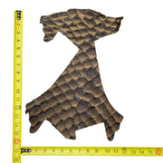 Pirarucu Amazon Bass Leather, Under 1 - 1 Sq Ft Project Pieces, Black and Tan / Under 1 Sq Ft / 1 | The Leather Guy