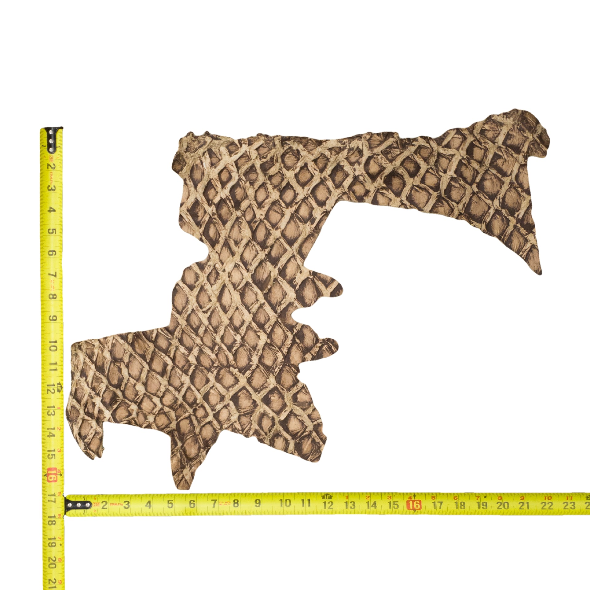 Pirarucu Amazon Bass Leather, Under 1 - 1 Sq Ft Project Pieces, Light Browns / Under 1 Sq Ft / 4 | The Leather Guy