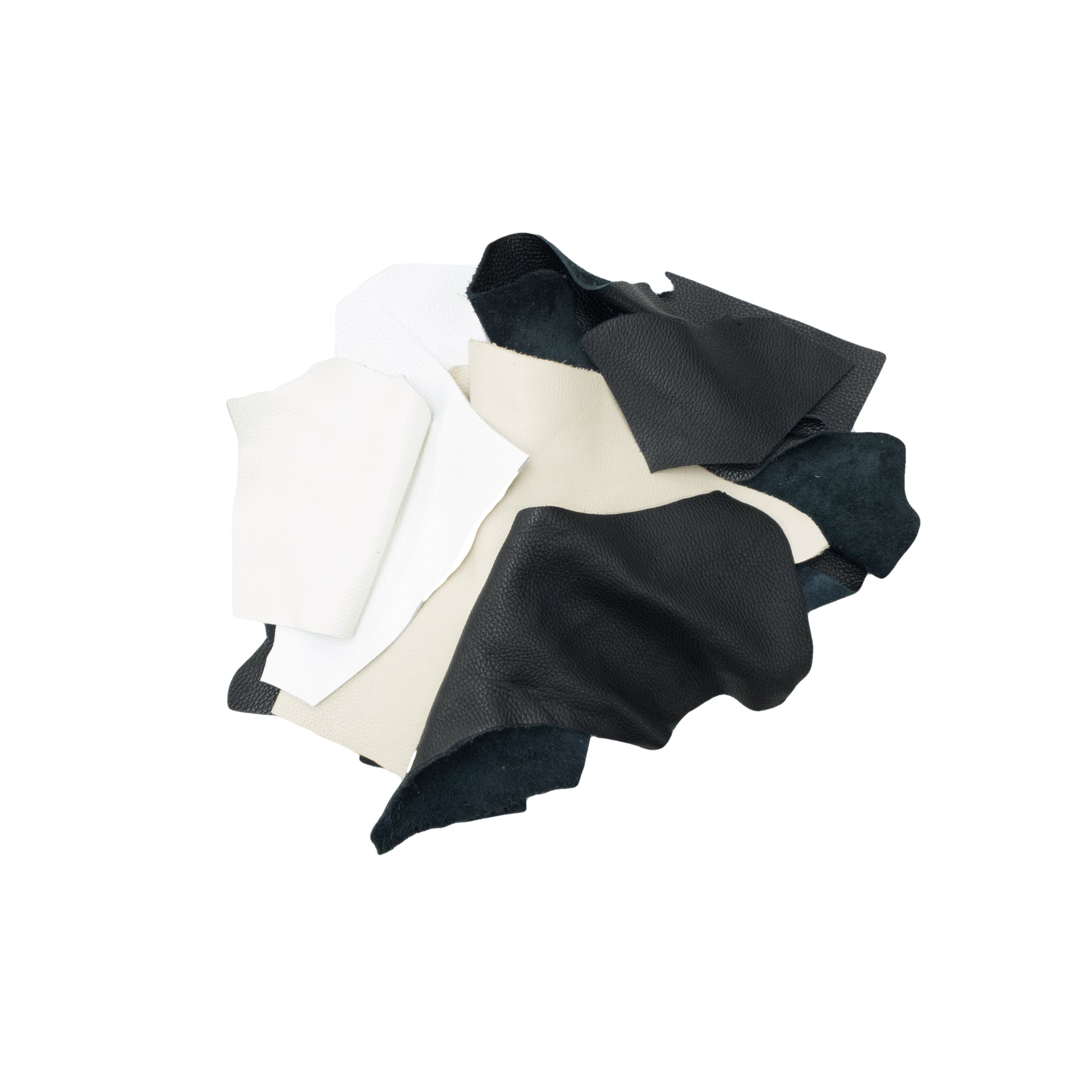 Cowhide Leather Scraps – 3-4 oz Pebble Grain Scrap Mix | Tried n True Collection, Neutral Shades | The Leather Guy