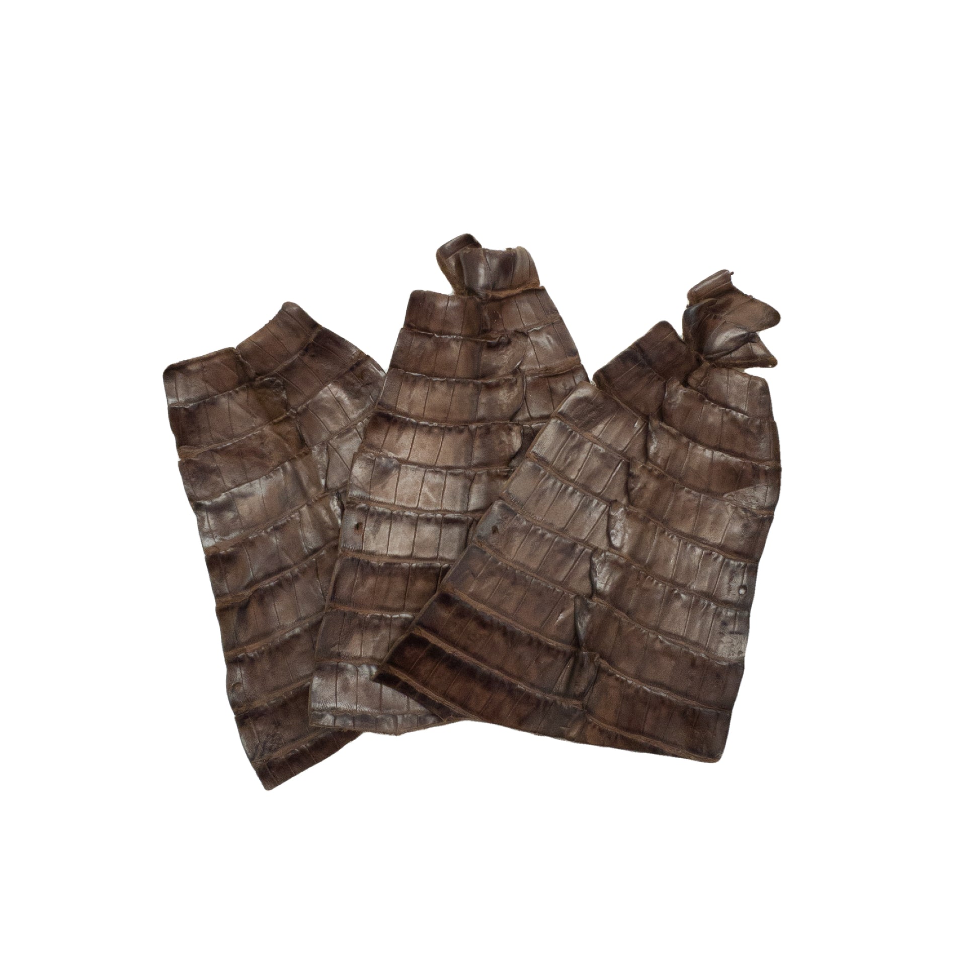 Caiman Project Pieces Various Colors Genuine Hide, Tail / Low Grade No Tip Chocolate | The Leather Guy