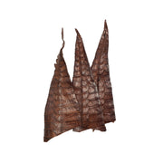Caiman Project Pieces Various Colors Genuine Hide, Tail / Reddish Brown | The Leather Guy