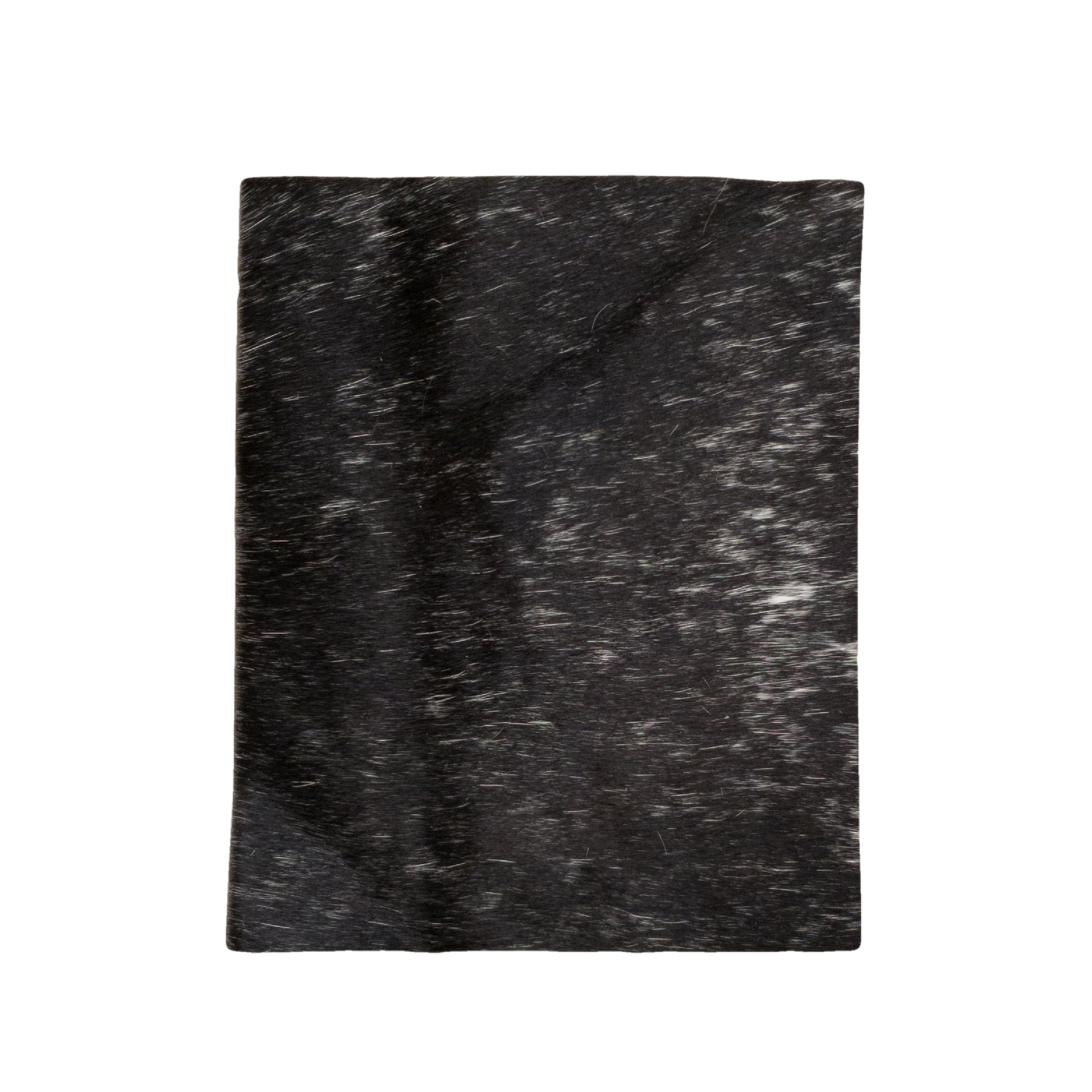 Peppered Dark Brown to Black Hair on Cow Hide Pre-cuts, 8 x 10 | The Leather Guy