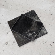 Peppered Dark Brown to Black Hair on Cow Hide Pre-cuts, | The Leather Guy