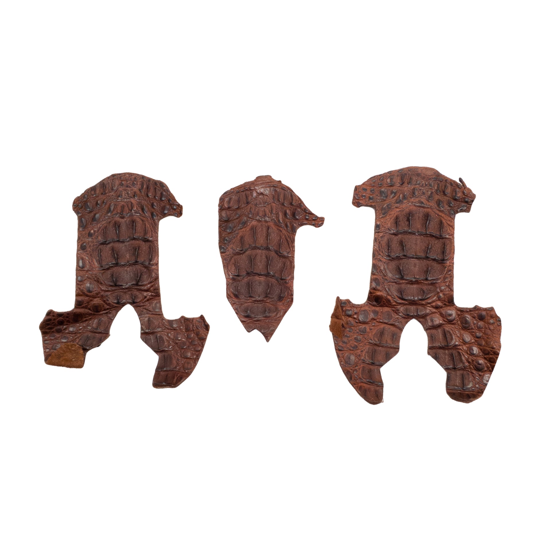 Caiman Project Pieces Various Colors Genuine Hide, Crown / Reddish Brown | The Leather Guy