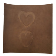 Grunge Branded Pre-cuts, 5-6 oz Oil Tan, Limited Stock Pre-cuts, (12"x12") Double Hearts - Oil Tan | The Leather Guy