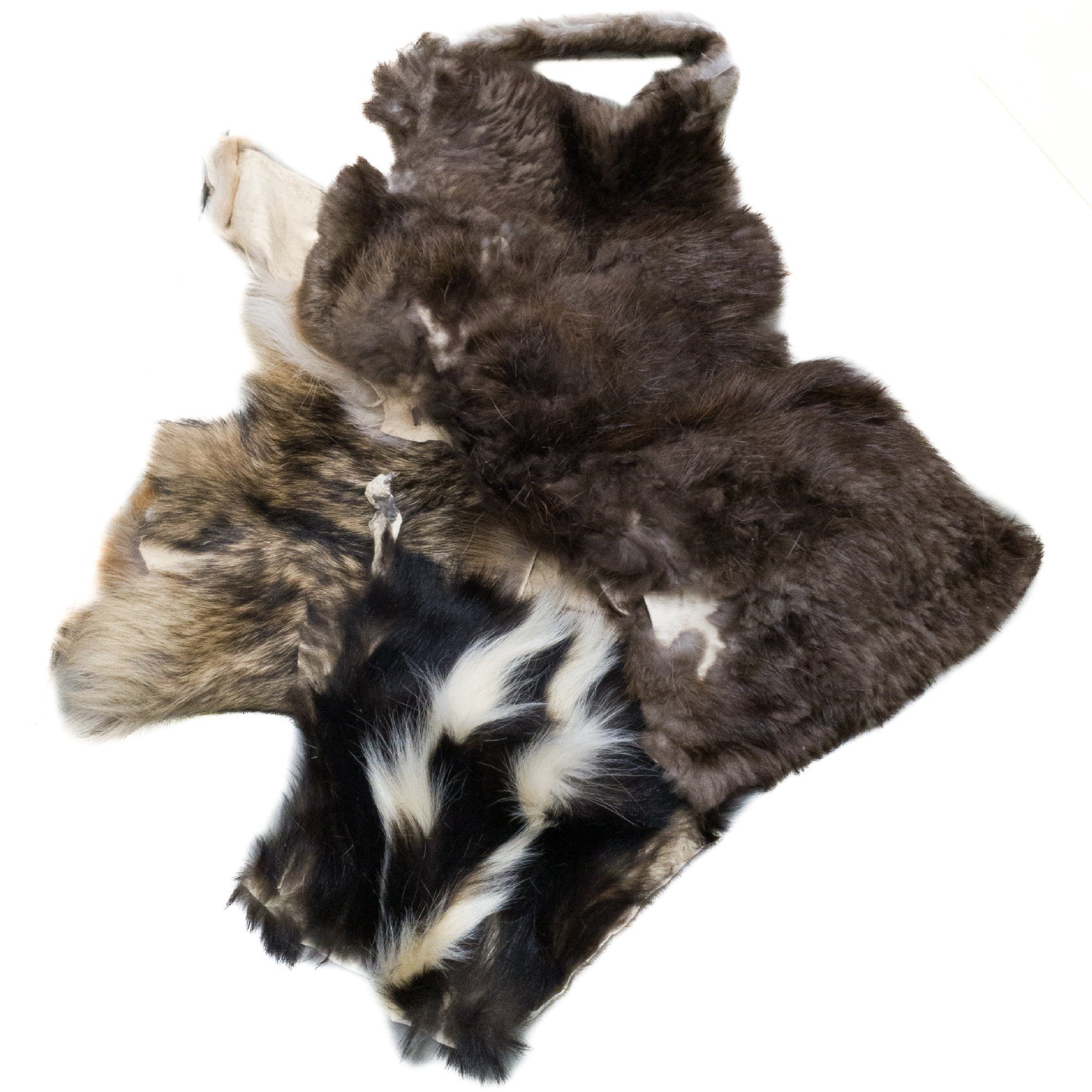 Fur Scrap - Fox Coyote Raccoon Beaver - Craft Pieces 1 pound Mix