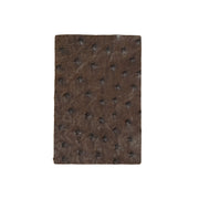 Genuine Ostrich Nonstock Pre-cuts, 3-5 oz, Various Colors, Burnt Brown / 4 x 6 | The Leather Guy