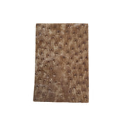 Genuine Ostrich Nonstock Pre-cuts, 3-5 oz, Various Colors, Tree Bark Brown / 4 x 6 | The Leather Guy