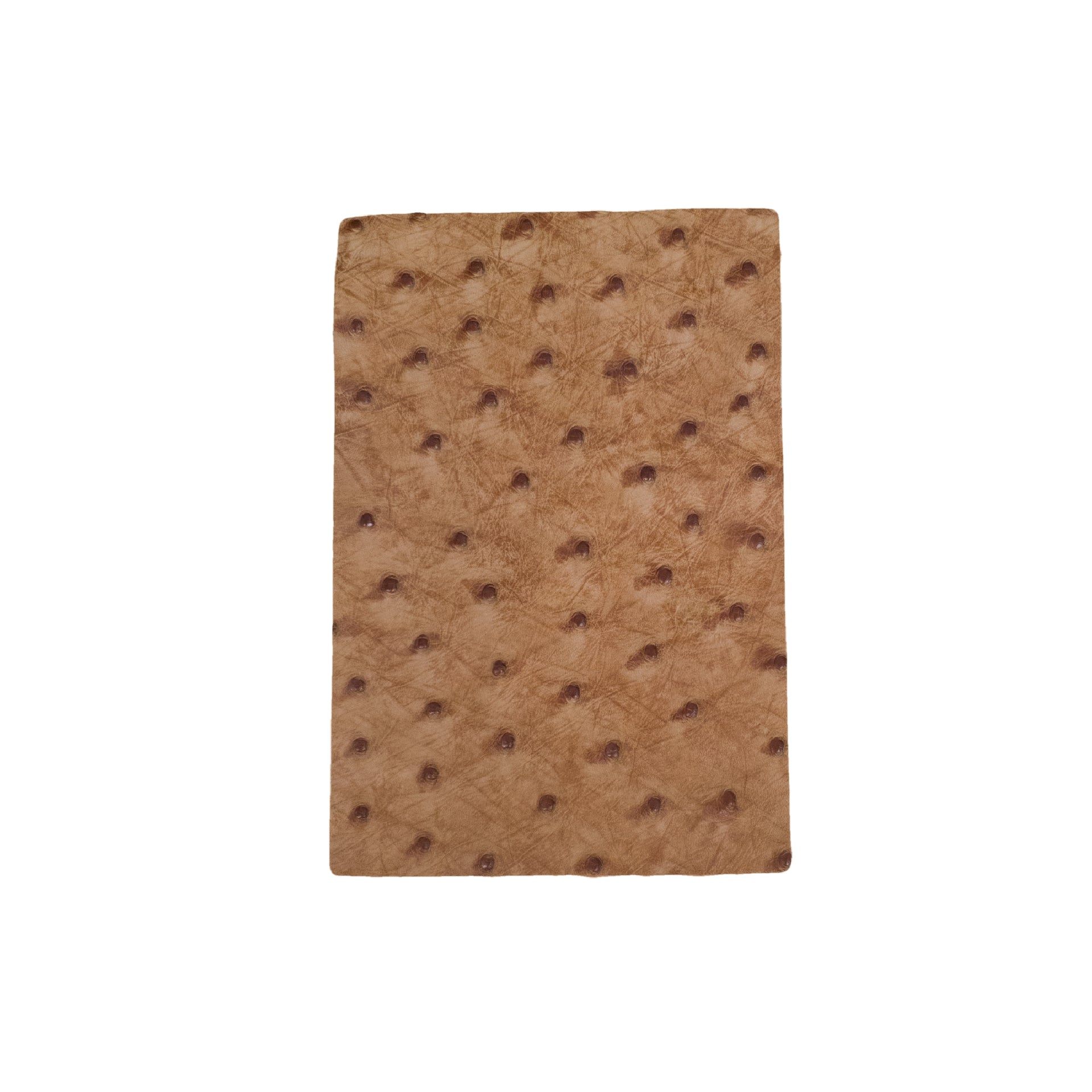 Genuine Ostrich Nonstock Pre-cuts, 3-5 oz, Various Colors, Warm Caramel / 4 x 6 | The Leather Guy