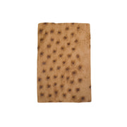 Genuine Ostrich Nonstock Pre-cuts, 3-5 oz, Various Colors, Warm Tan / 4 x 6 | The Leather Guy