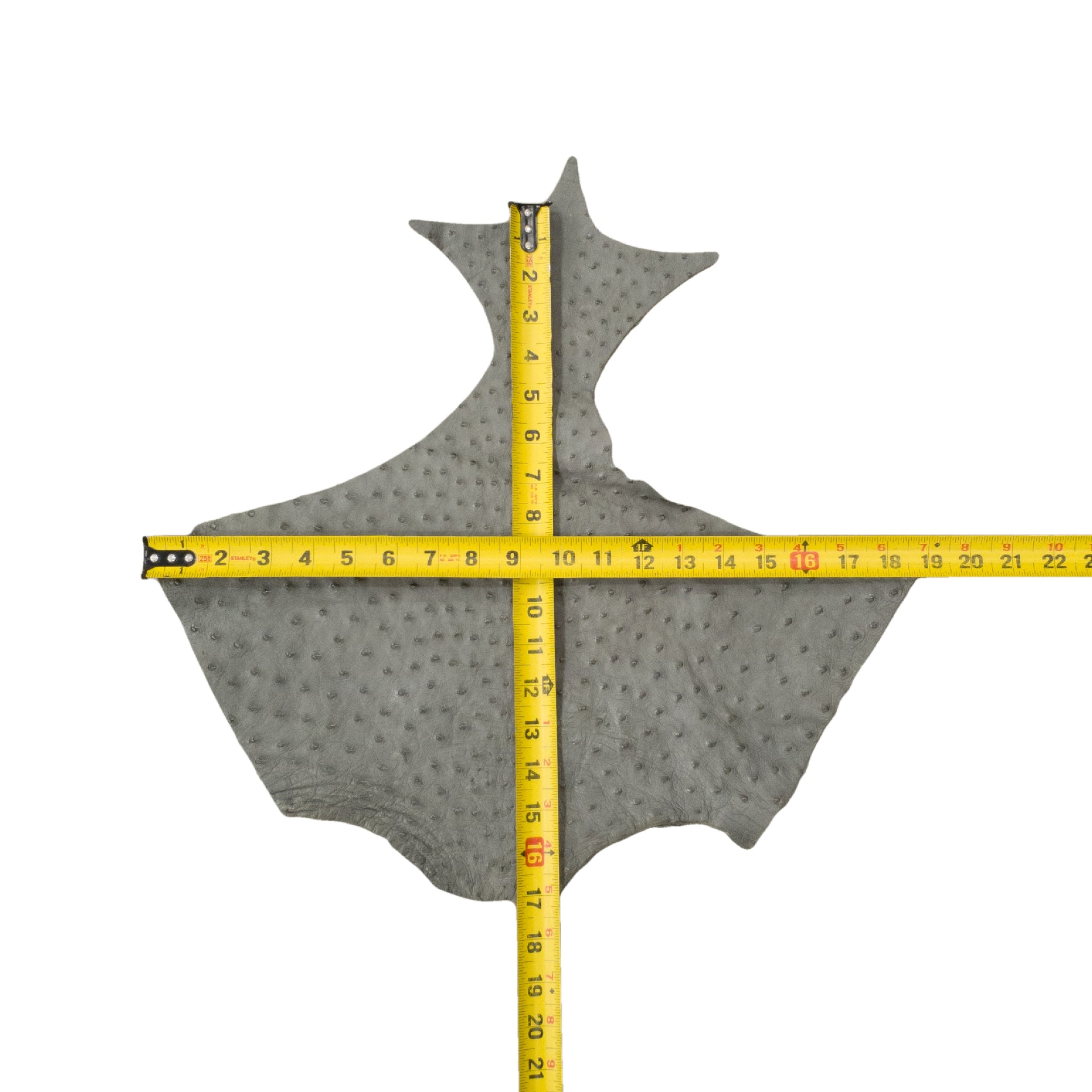 Ostrich, 1-2 Sq Ft, Project Pieces, Greys / Under 1 Sq Ft / 1 | The Leather Guy