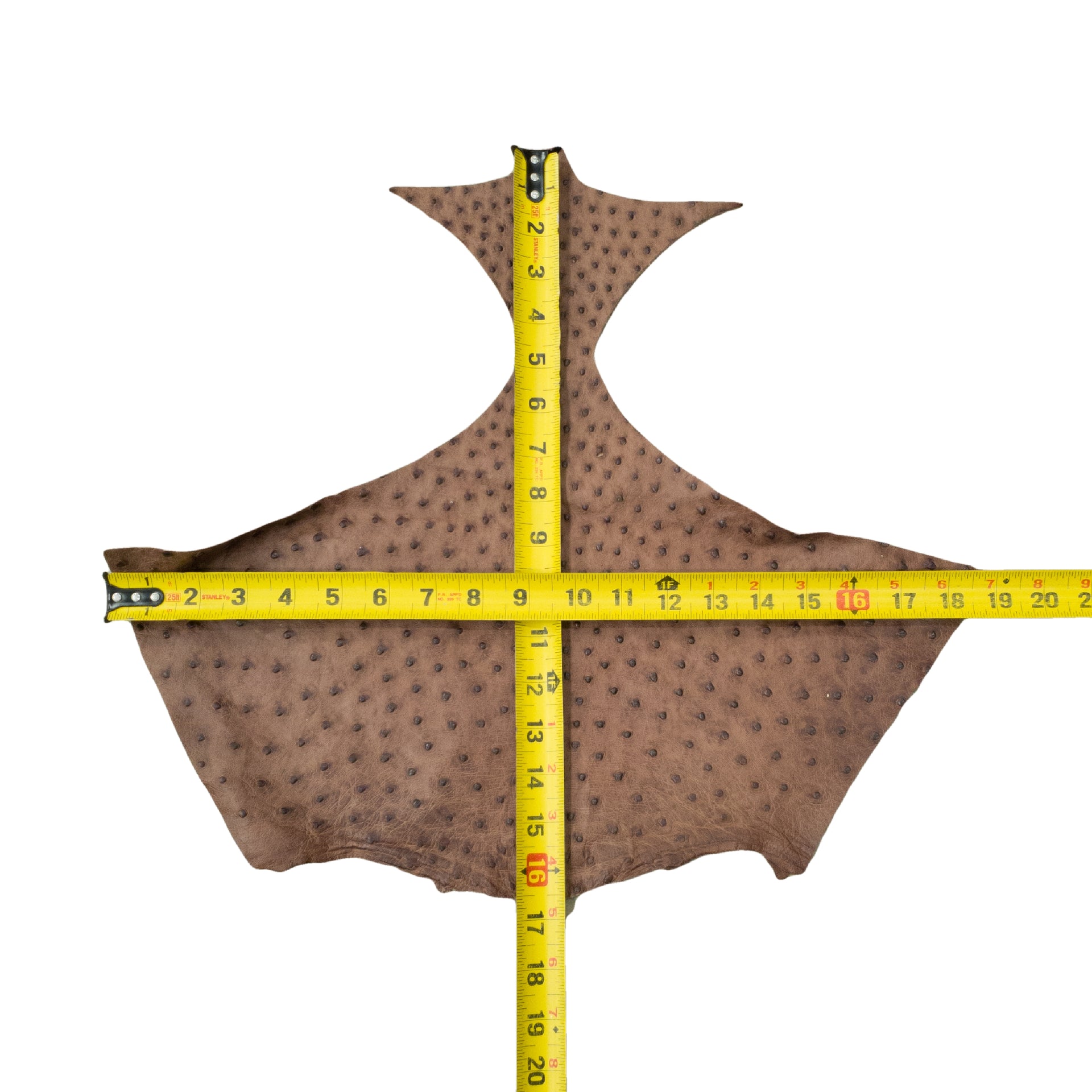 Ostrich, 1-2 Sq Ft, Project Pieces, Medium Browns / Under 1 Sq Ft / 3 | The Leather Guy