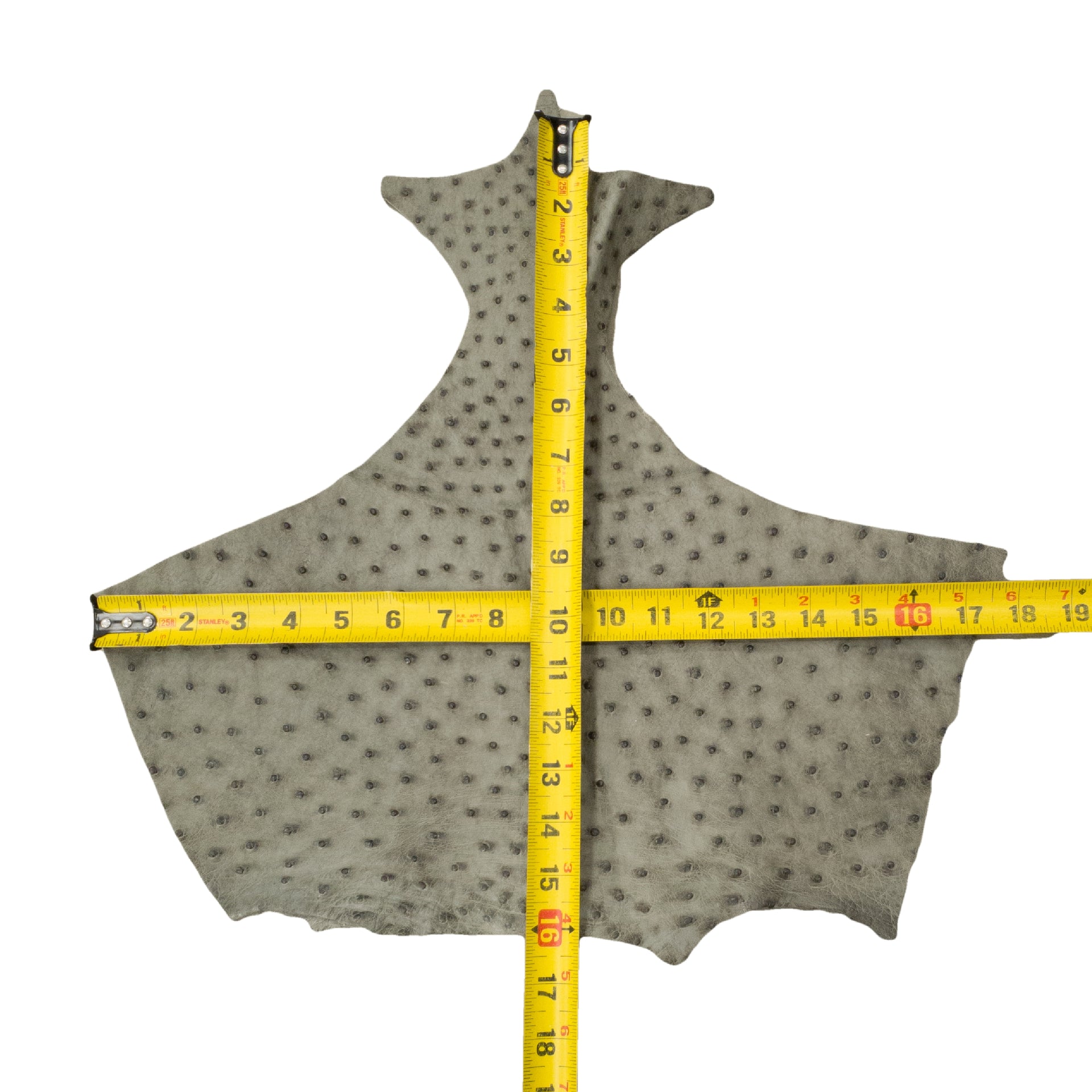 Ostrich, 1-2 Sq Ft, Project Pieces, Greys / 1 Sq Ft / 2 | The Leather Guy