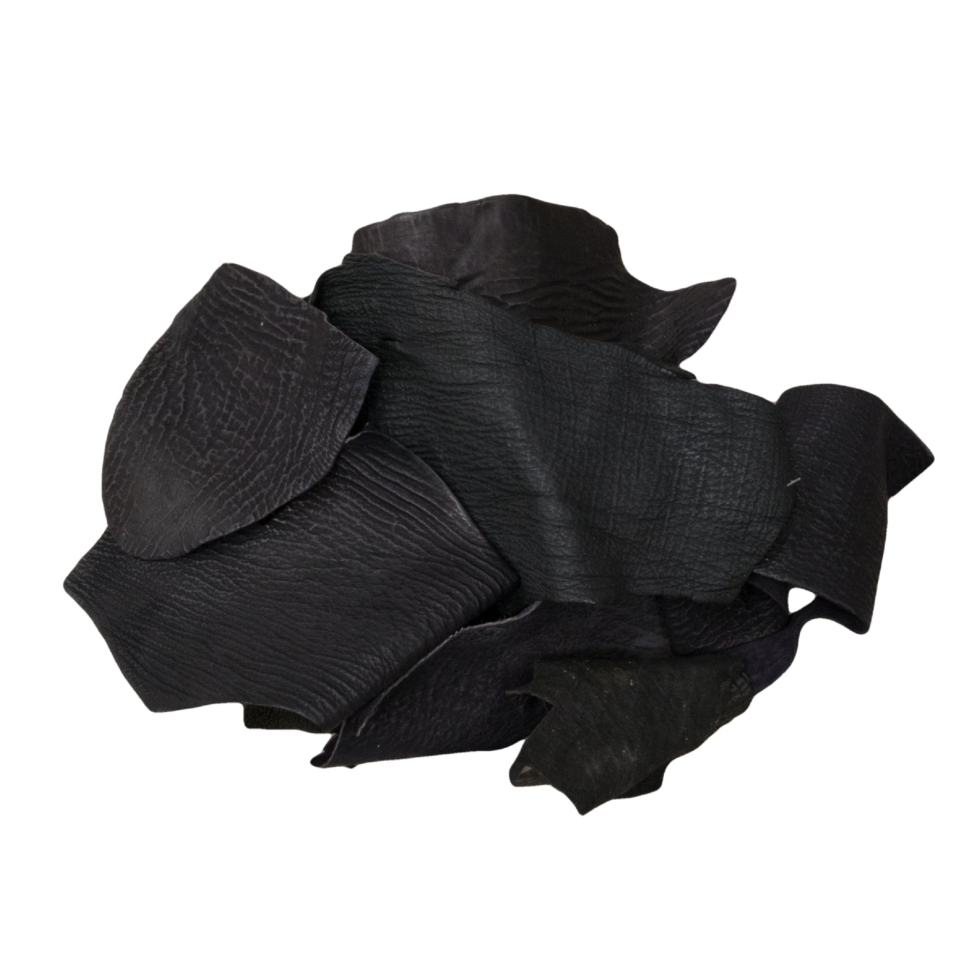 Genuine Shark Leather Scrap, 3 - 5 oz, Mixed Colors Remnant Bag, Large / Black / 1 LB | The Leather Guy