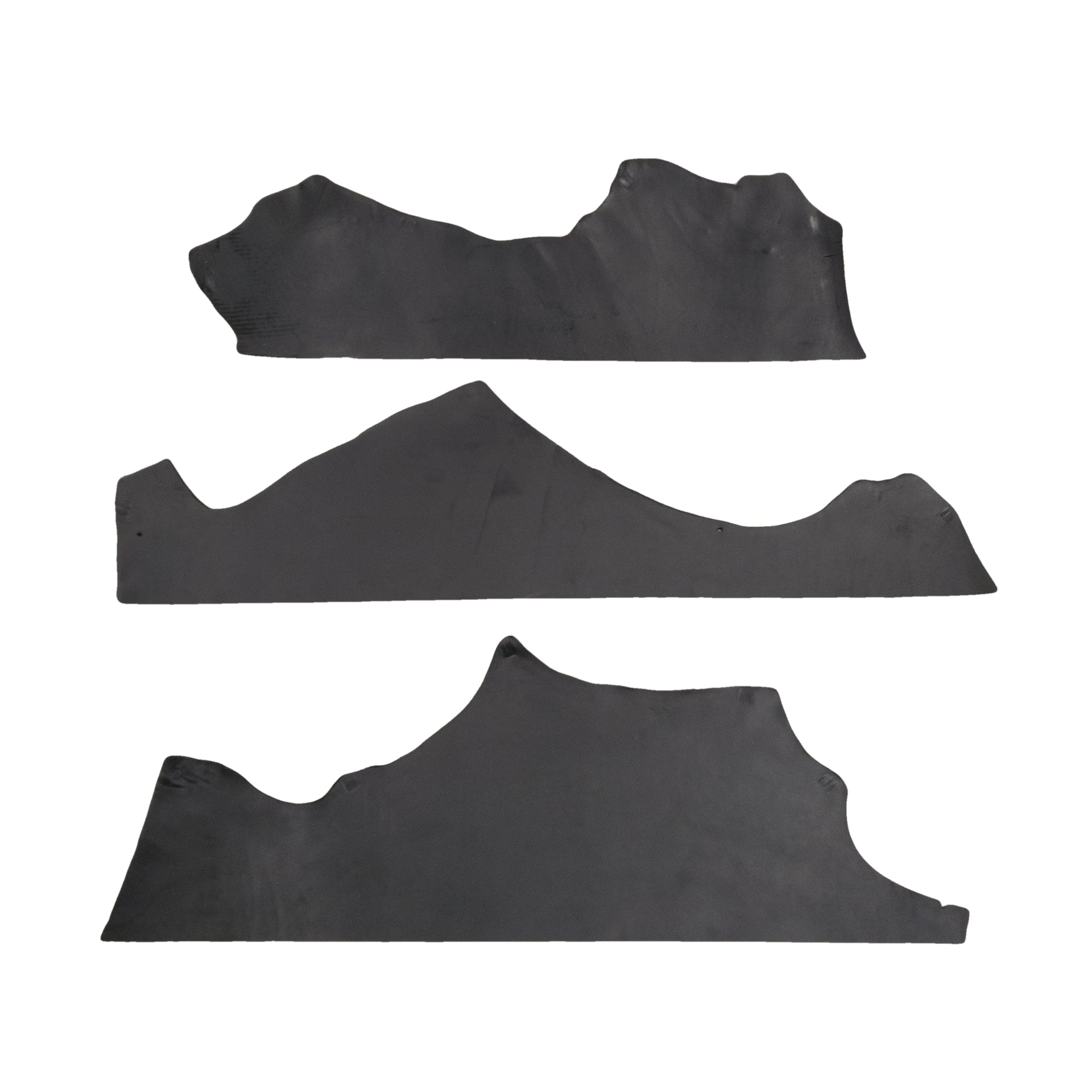 Black and Tobacco, 9-11 oz Bridle Bellies, 2-4 SqFt, Black / Regular / Small | The Leather Guy