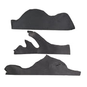 Black and Tobacco, 9-11 oz Bridle Bellies, 2-4 SqFt, Black / Low-Grade / Small | The Leather Guy